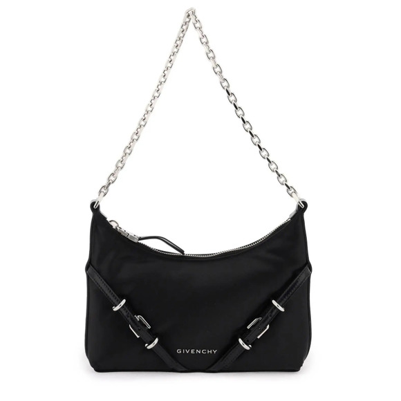 BRAND NEW GIVENCHY BLACK NYLON HOBO BELTED PARTY BAG PURSE - Picture 2 of 16